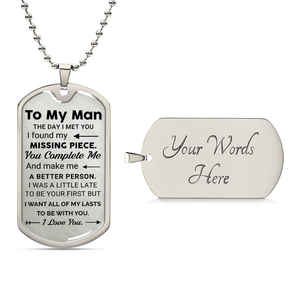 To My Boyfriend - Valentine's Day Gift - Dog Tag