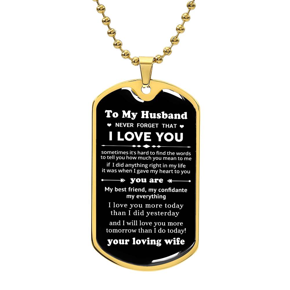 To My Husband - Valentine's Day Gift - Dog Tag