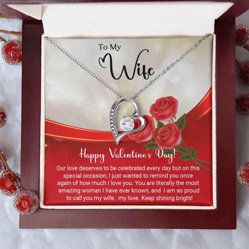 To My Wife - Valentine's Day Gift - Forever Love Necklace