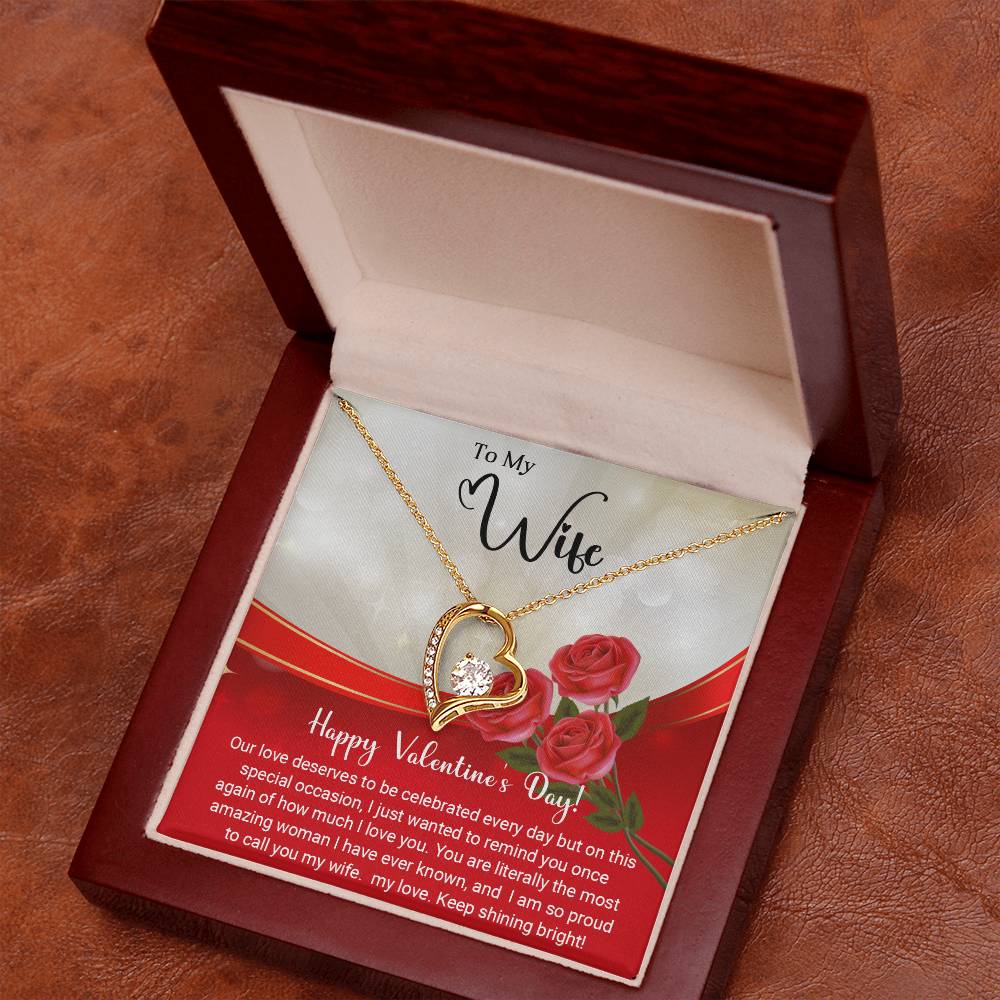 To My Wife - Valentine's Day Gift - Forever Love Necklace