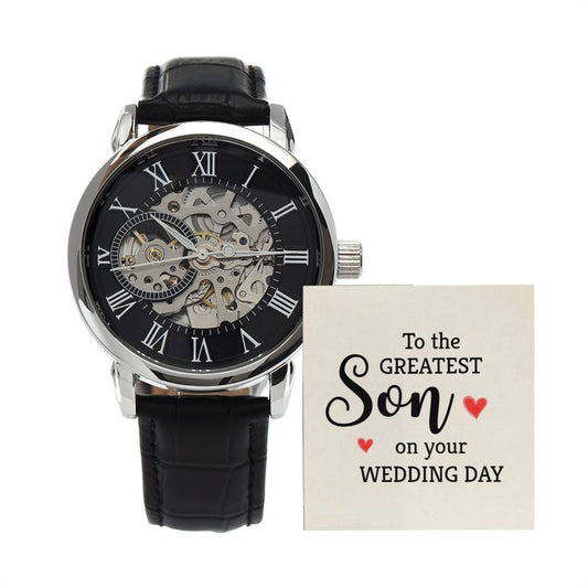 To My Son - Wedding Day - Men's Openwork Watch