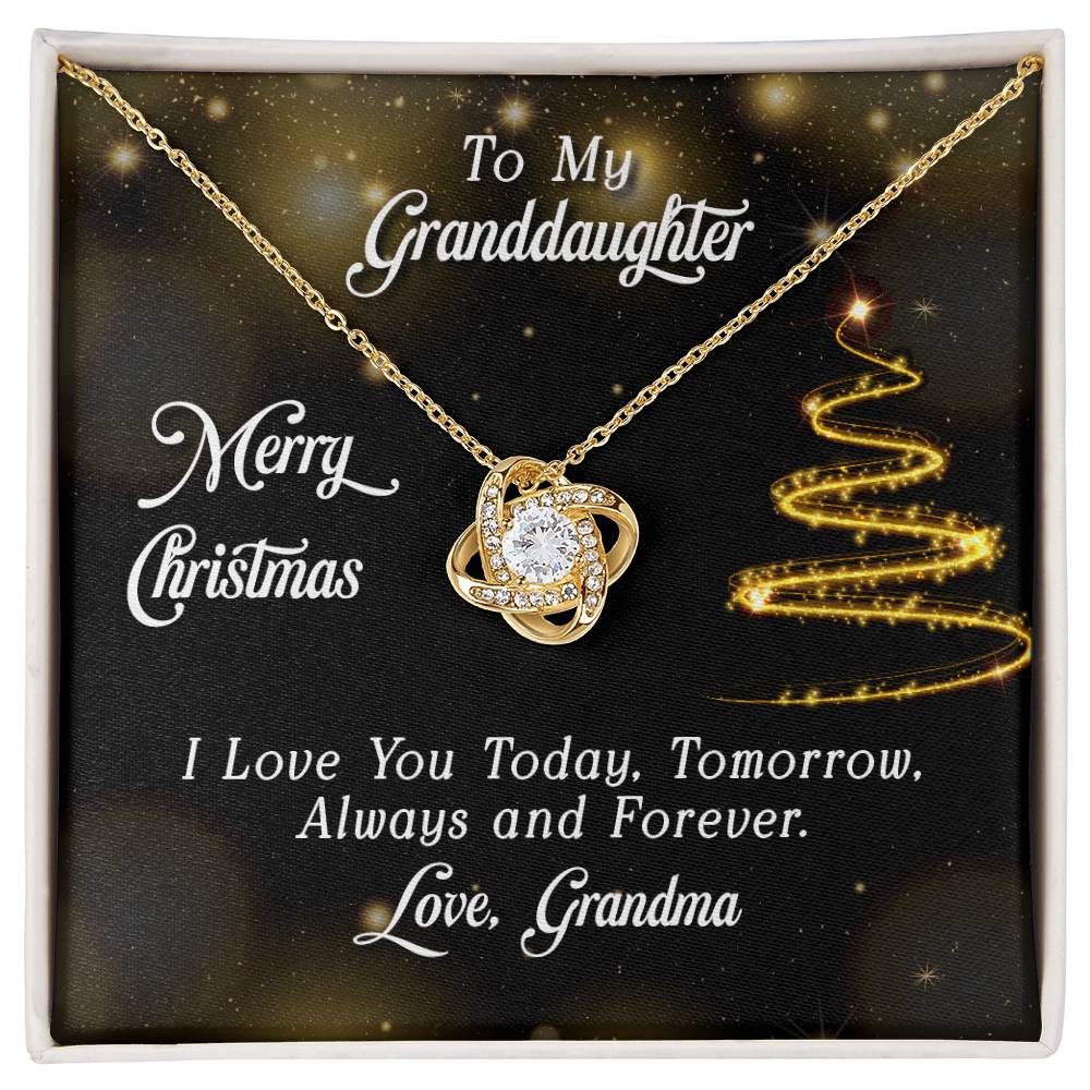 To My Granddaughter - Love Knot Necklace - Christmas Gifts