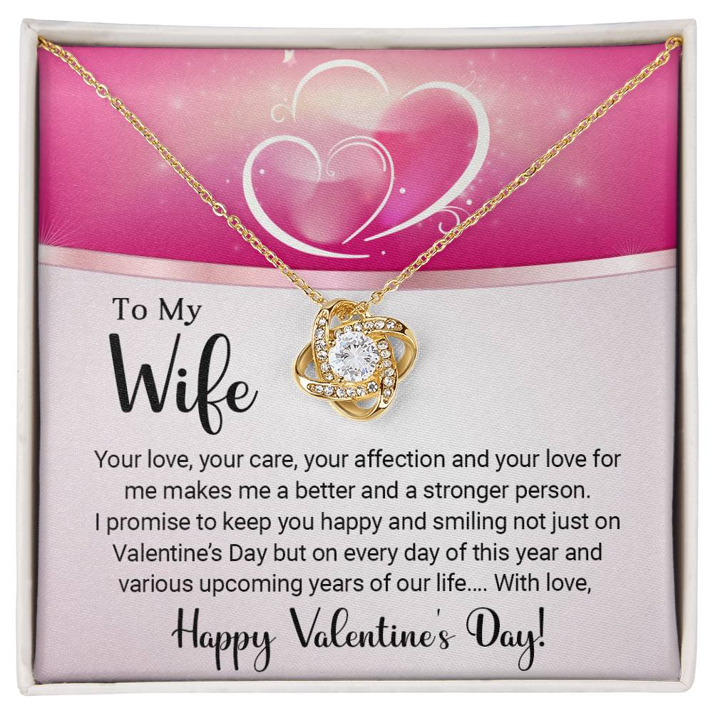 To My Wife - Valentine's Day Gift - Love Knot Necklace