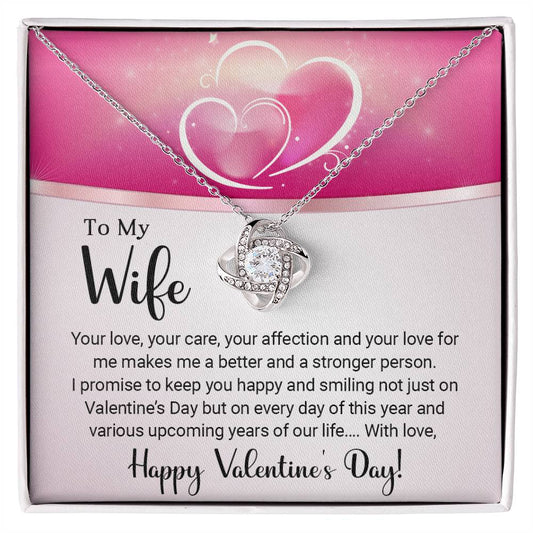 To My Wife - Valentine's Day Gift - Love Knot Necklace