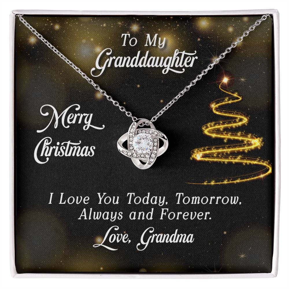 To My Granddaughter - Love Knot Necklace - Christmas Gifts