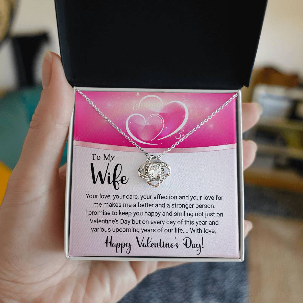 To My Wife - Valentine's Day Gift - Love Knot Necklace