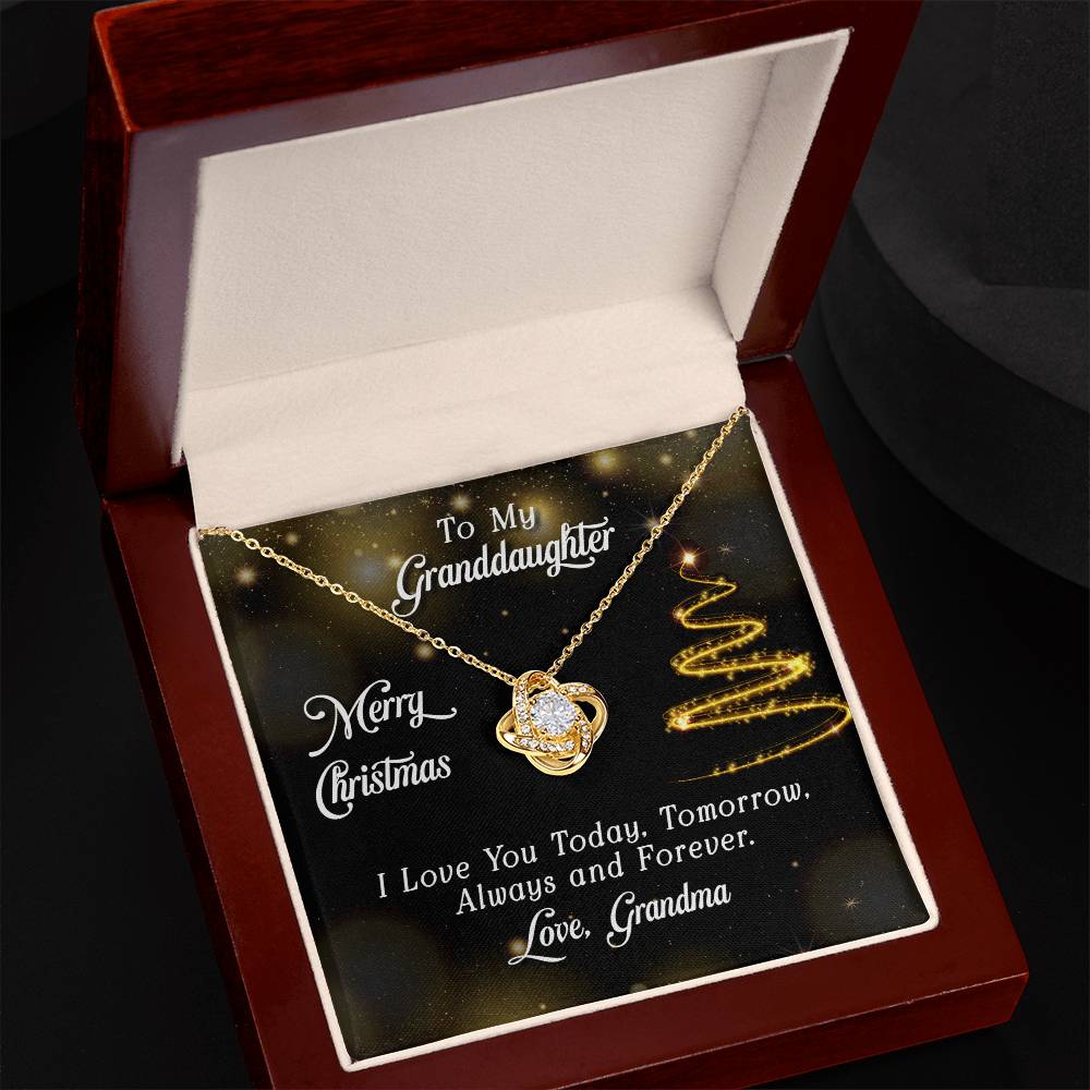 To My Granddaughter - Love Knot Necklace - Christmas Gifts