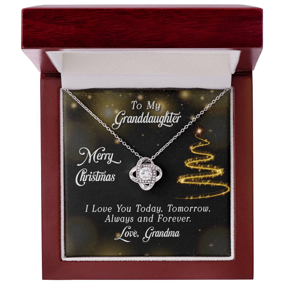 To My Granddaughter - Love Knot Necklace - Christmas Gifts