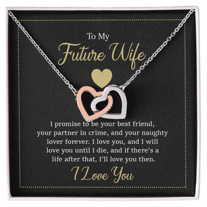 To My Future Wife - Interlocking Hearts Necklace