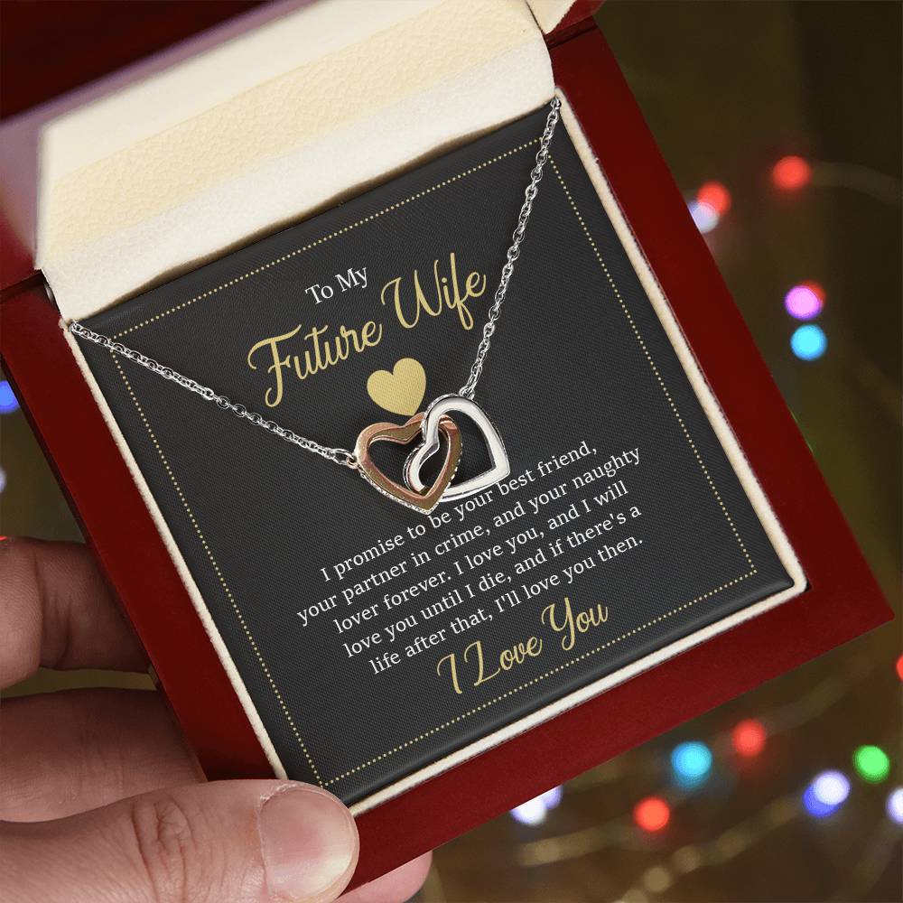 To My Future Wife - Interlocking Hearts Necklace