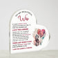 To My Beautiful  Wife - Valentine's Day Gift - Acrylic Heart Plaque