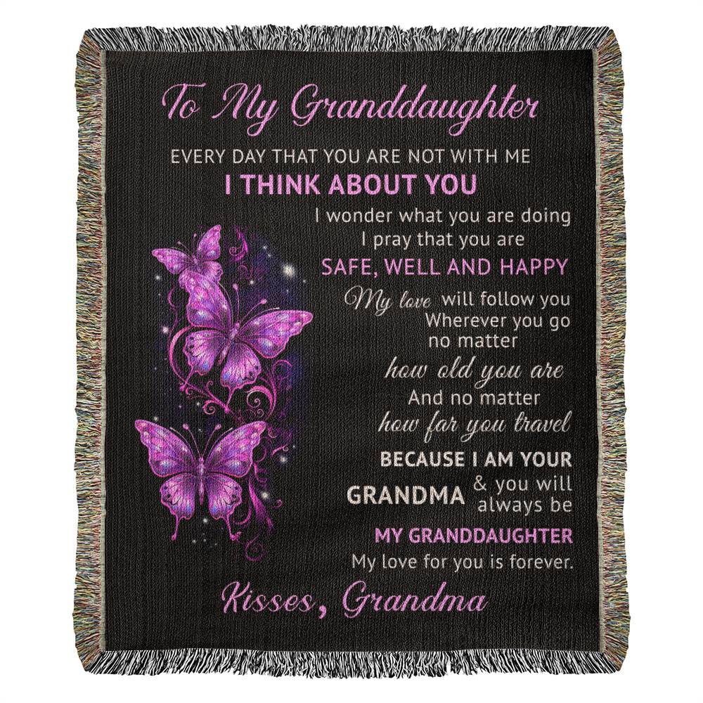 To My Granddaughter - Blanket From Grandma - Heirloom Woven Blanket