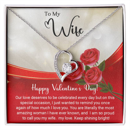 To My Wife - Valentine's Day Gift - Forever Love Necklace