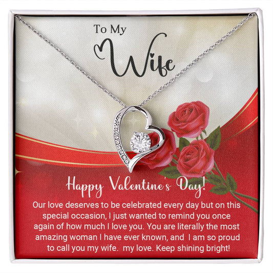 To My Wife - Valentine's Day Gift - Forever Love Necklace