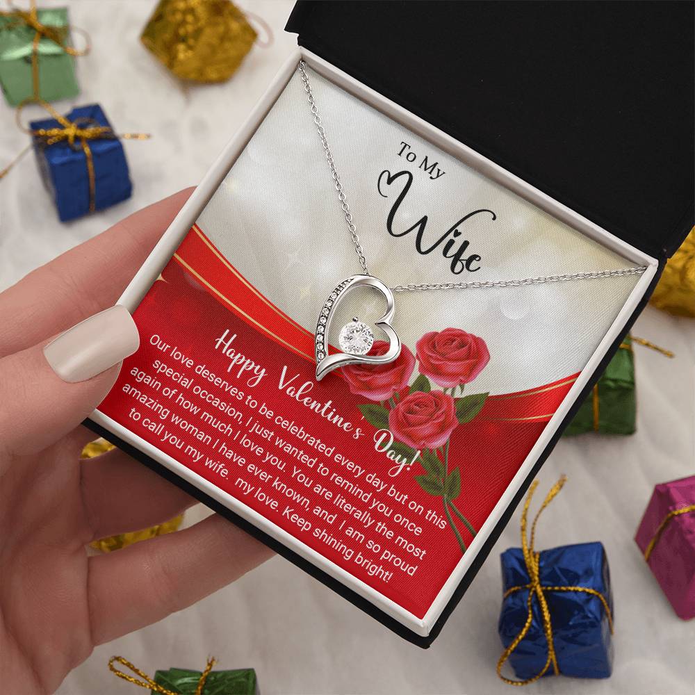 To My Wife - Valentine's Day Gift - Forever Love Necklace