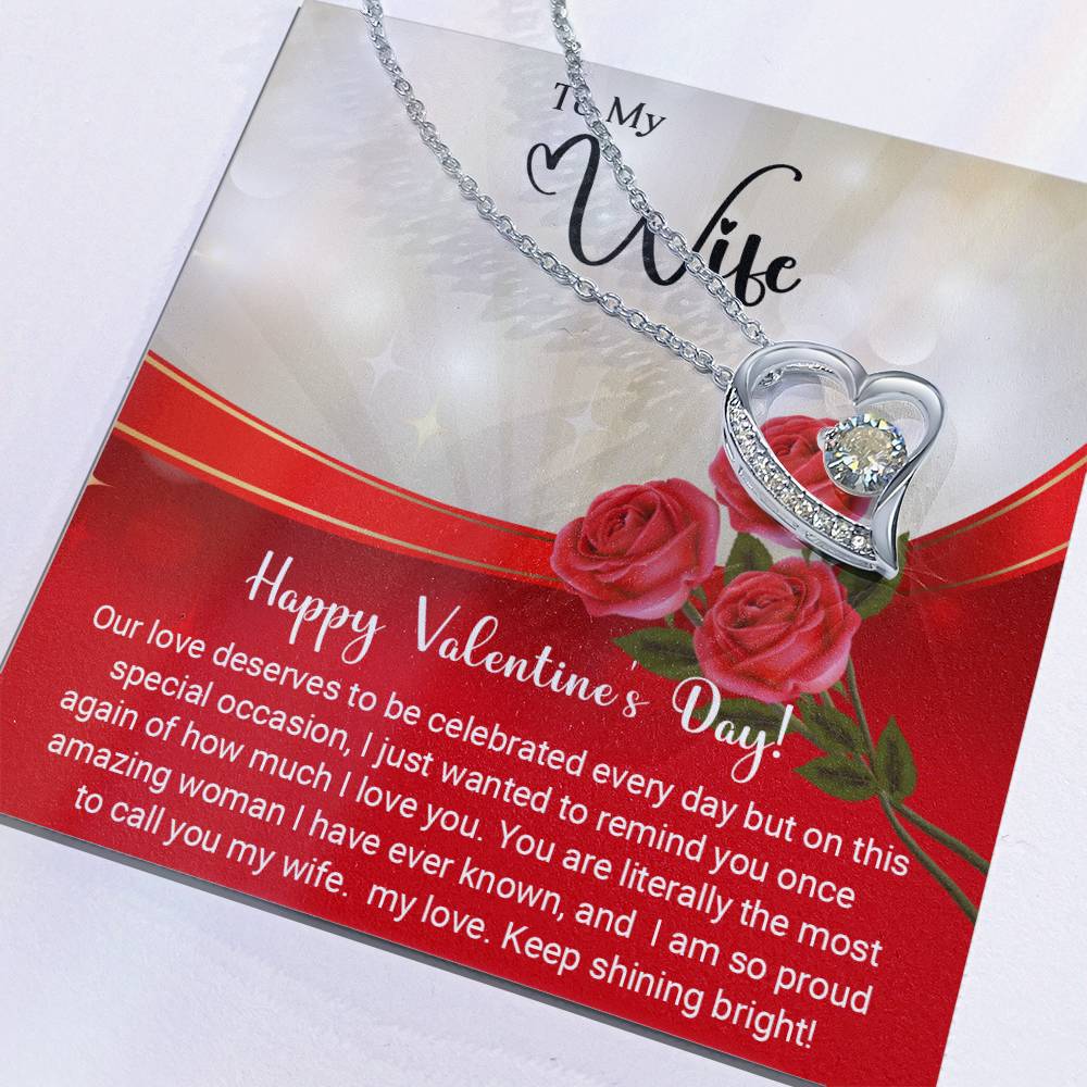 To My Wife - Valentine's Day Gift - Forever Love Necklace