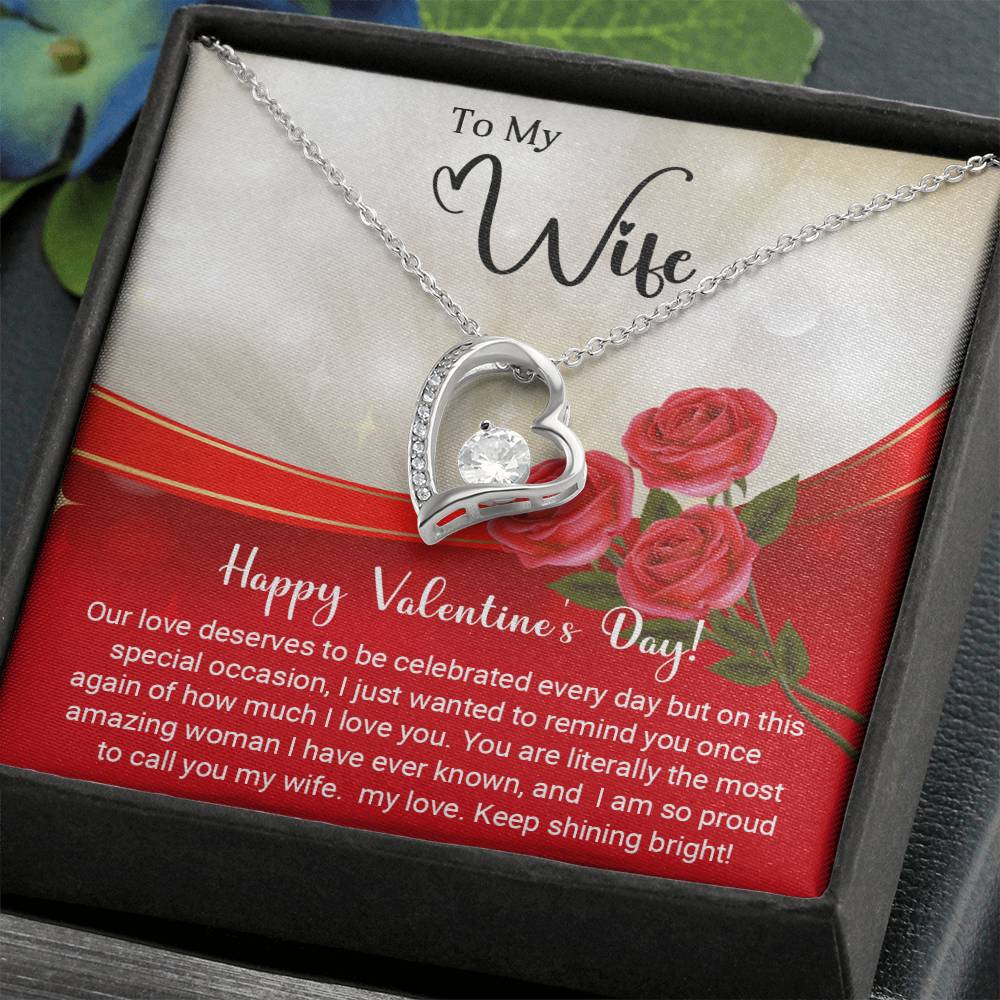 To My Wife - Valentine's Day Gift - Forever Love Necklace