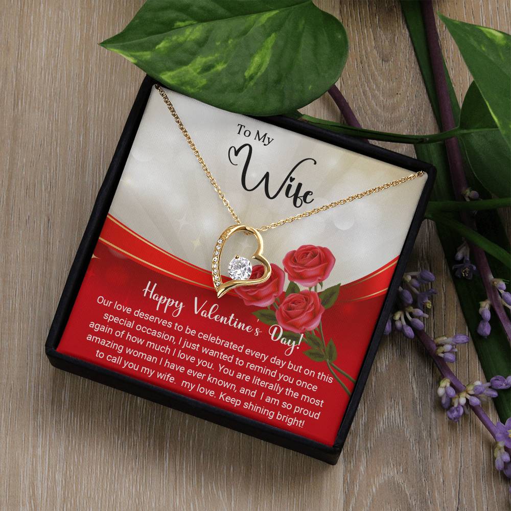 To My Wife - Valentine's Day Gift - Forever Love Necklace